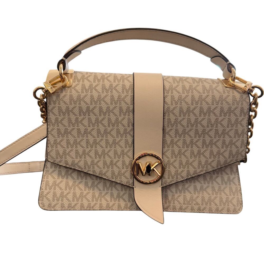 EUC Michael Kors Greenwich Medium Signature Logo Shoulder / Crossbody Bag
